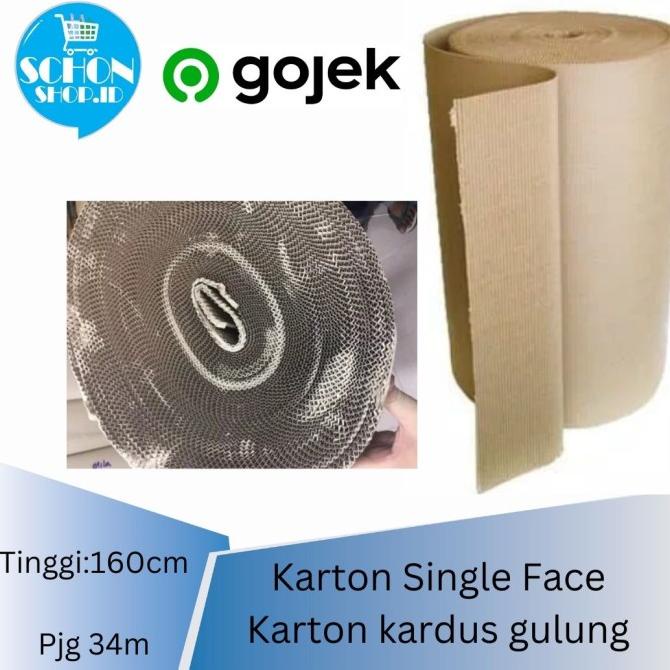 Karton single face roll Kardus Gulung Gelombang Karton Packing Rol Dus