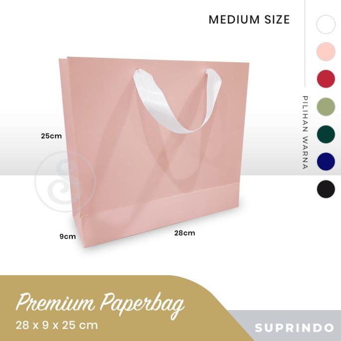 

7.7 Premium Paper bag SEDANG/MEDIUM uk. 28 x 9 x 25 cm