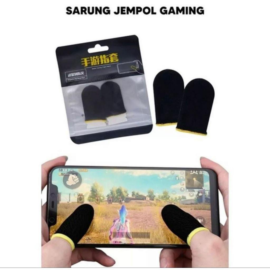 Sepasang Sarung Jempol Game Anti Keringat  PUBG ML FREE_FIRE Sarung Jempol Gaming Isi 2 pcs