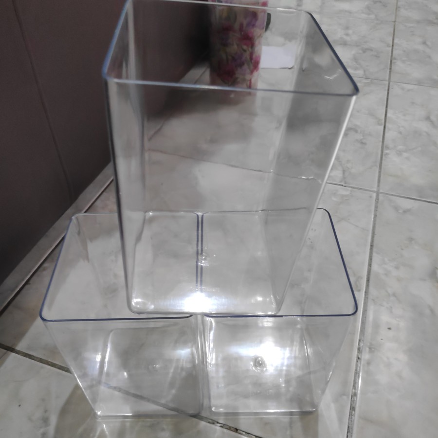 Aquarium Toples Soliter Cupang Akrilik Bending 2 Liter