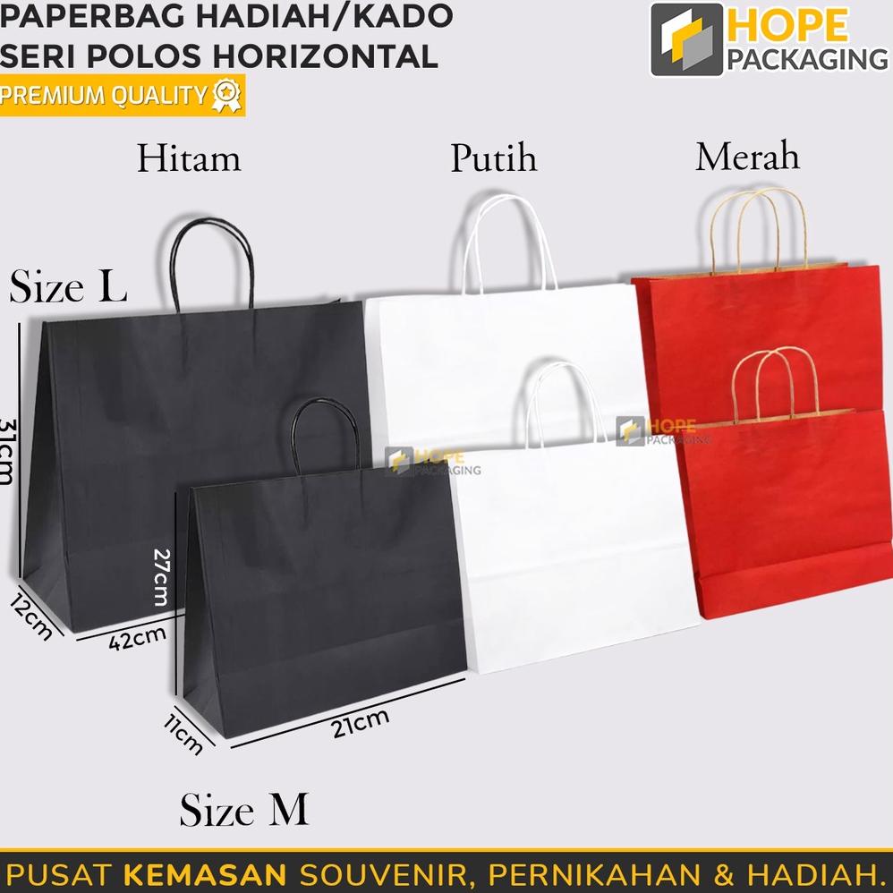 

Terbaru [/ 3 Pcs ] Paper Bag Polos Horizontal/ Kantong kertas Paper Bag Warna / Souvenir Hadiah/Kado