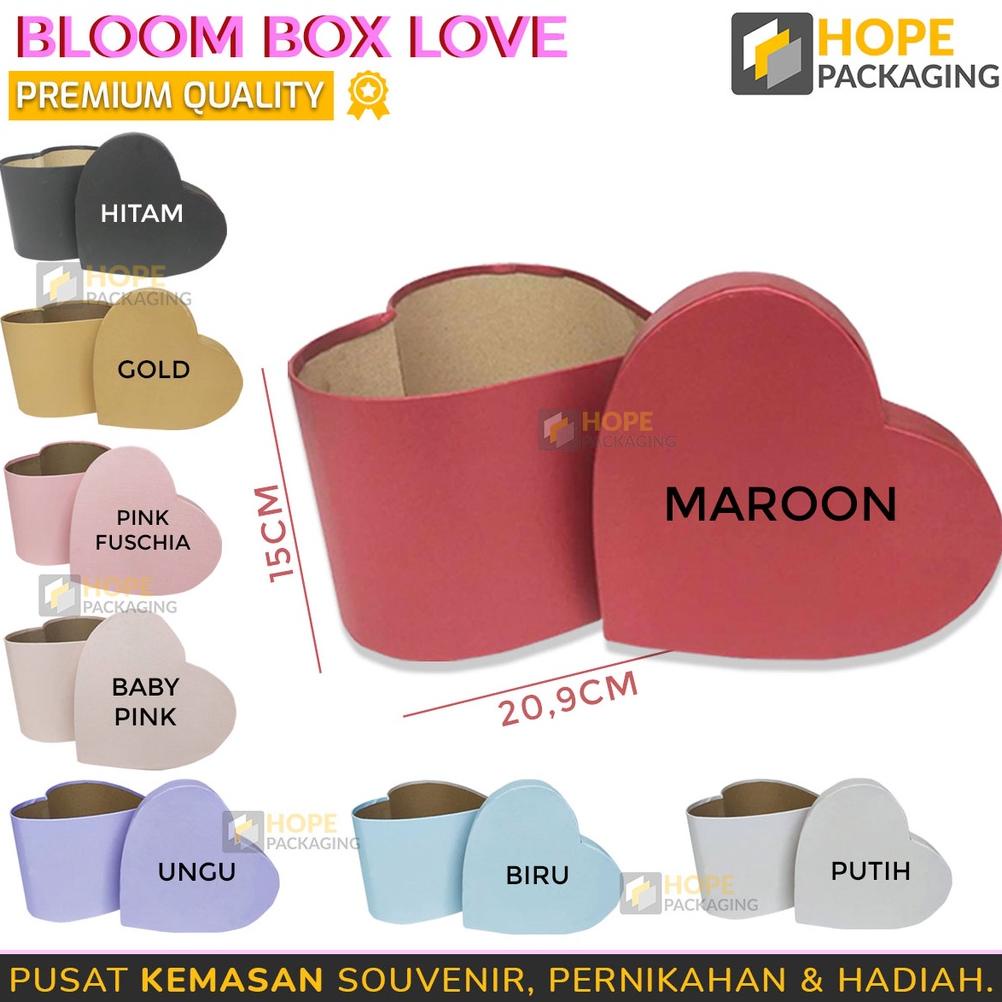 

Promo Bloom Box Love Diameter 15 x 10cm / 20 x 15cm Box Love Hati Flowers Gift Box Love