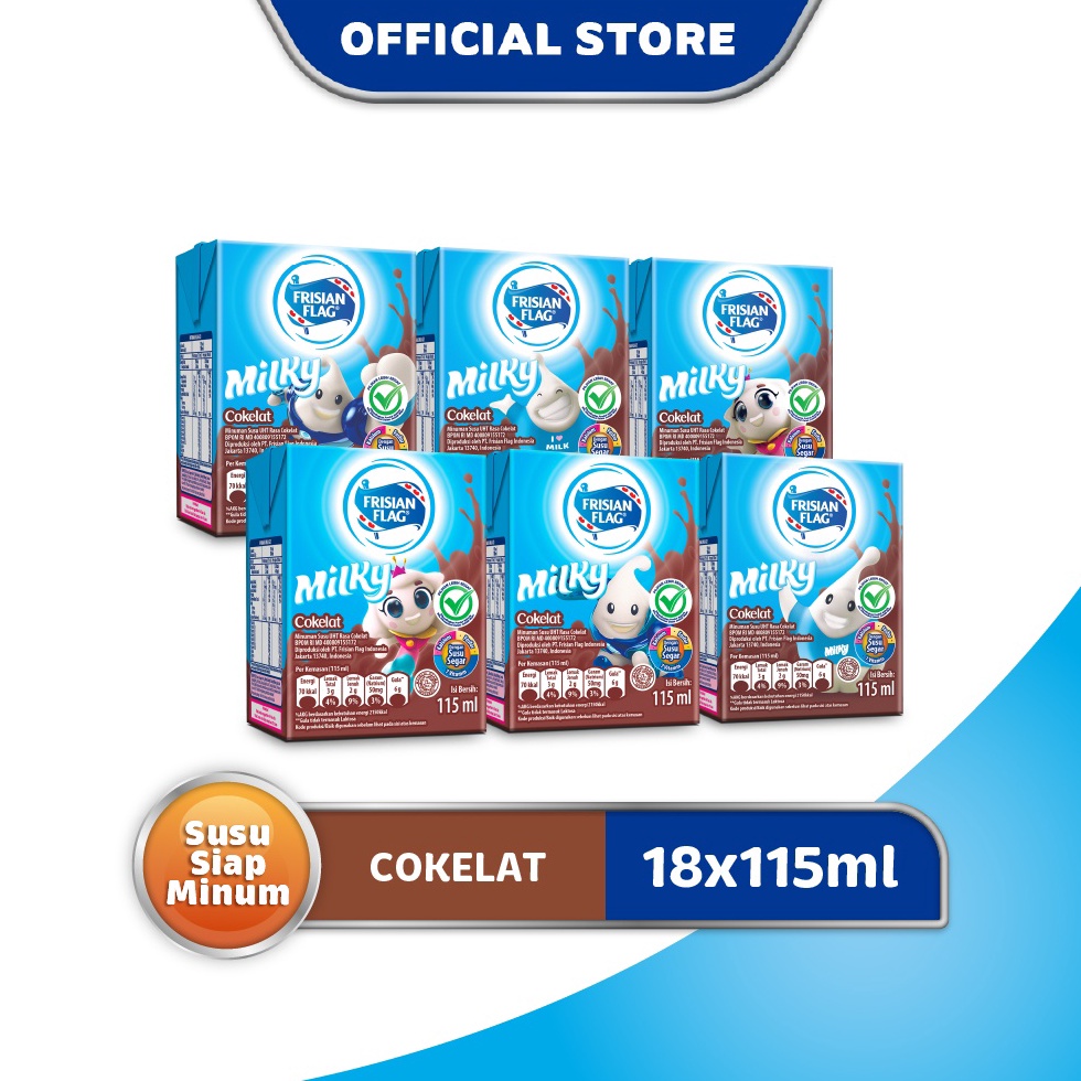 

Pasti Murah.. Frisian Flag UHT Milky Cokelat 115ml x 18 GQB