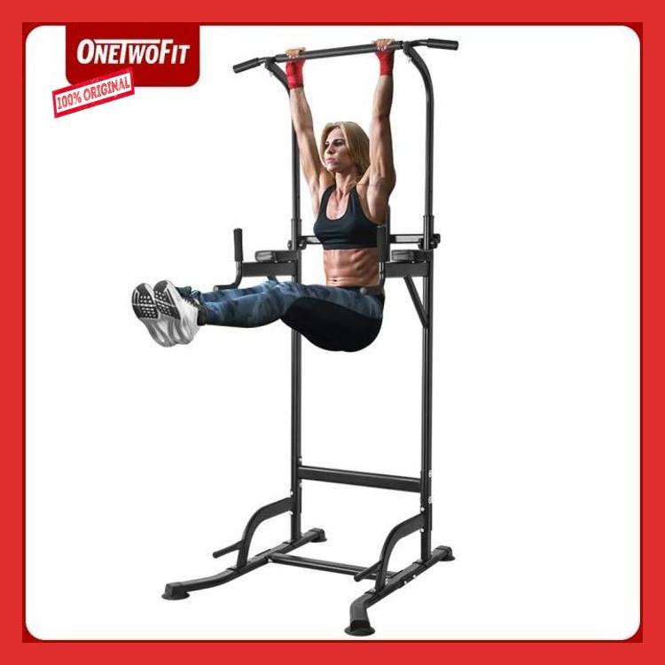 Onetwofit Power tower Pull up alat olahraga rumahan