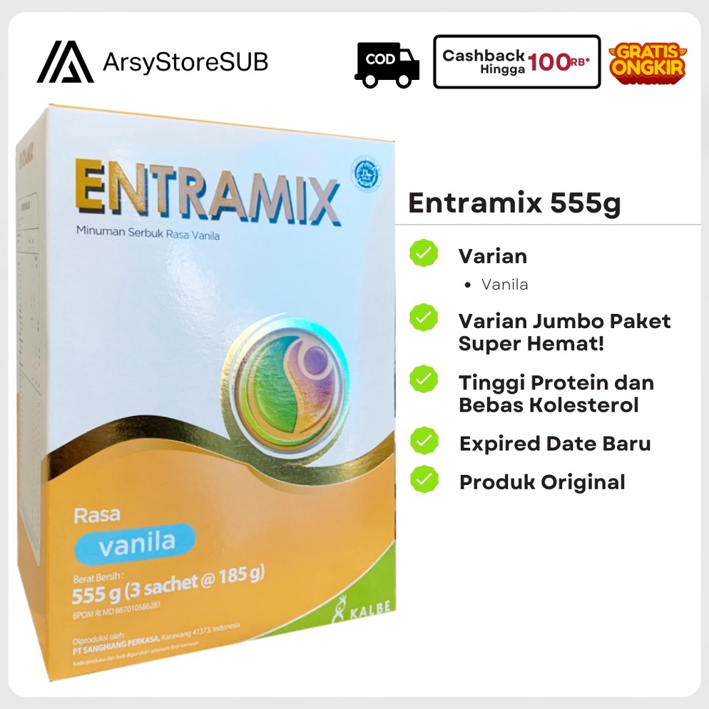 

Terkini ENTRAMIX 555 g Kemasan Hemat! 37