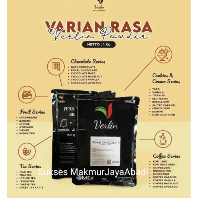 

✨COD✨ Verlin powder drink. Minuman serbuk berkualitas kemasan 1 kg. Enak dan murah. !