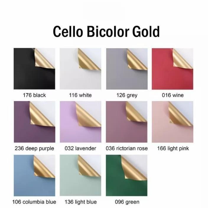 

7.7 [20 Lembar] Kertas Buket Bunga Warna Emas / Kertas Cellophane Emas / Flower Wrapping Paper Gold / Cellophane Gold
