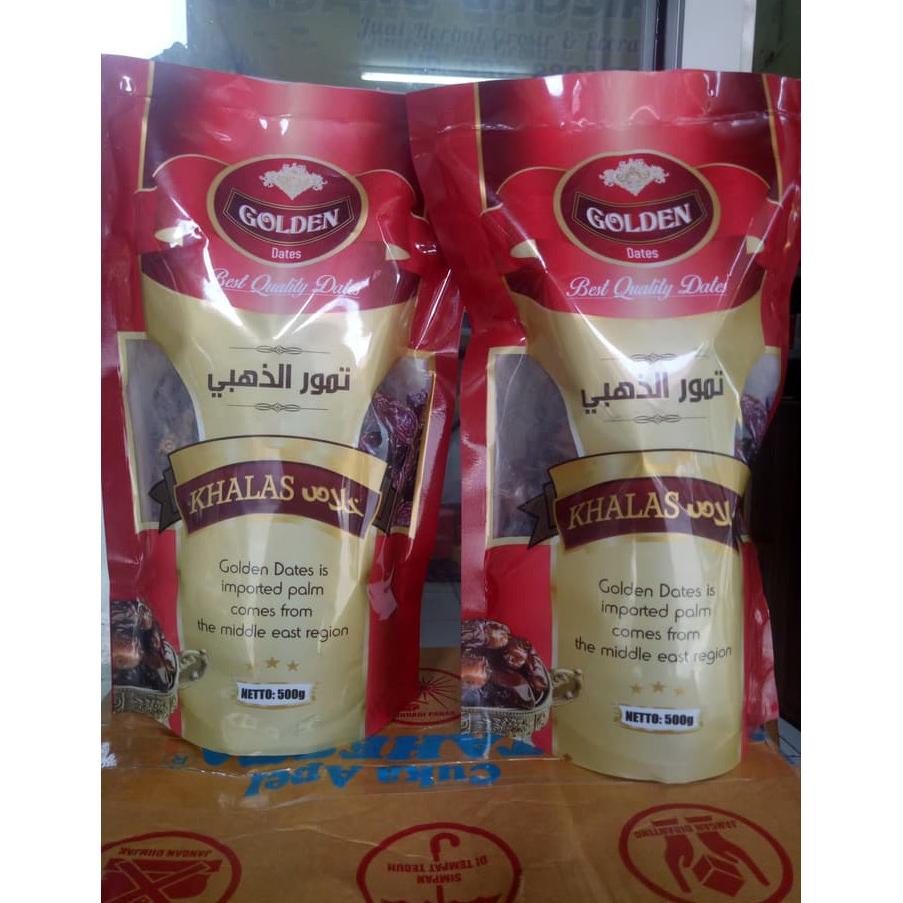 

New 500 GR KEMASAN BARU BUAH KURMA GOLDEN KHALAS BEST QUALITY ENAK LEMBUT
