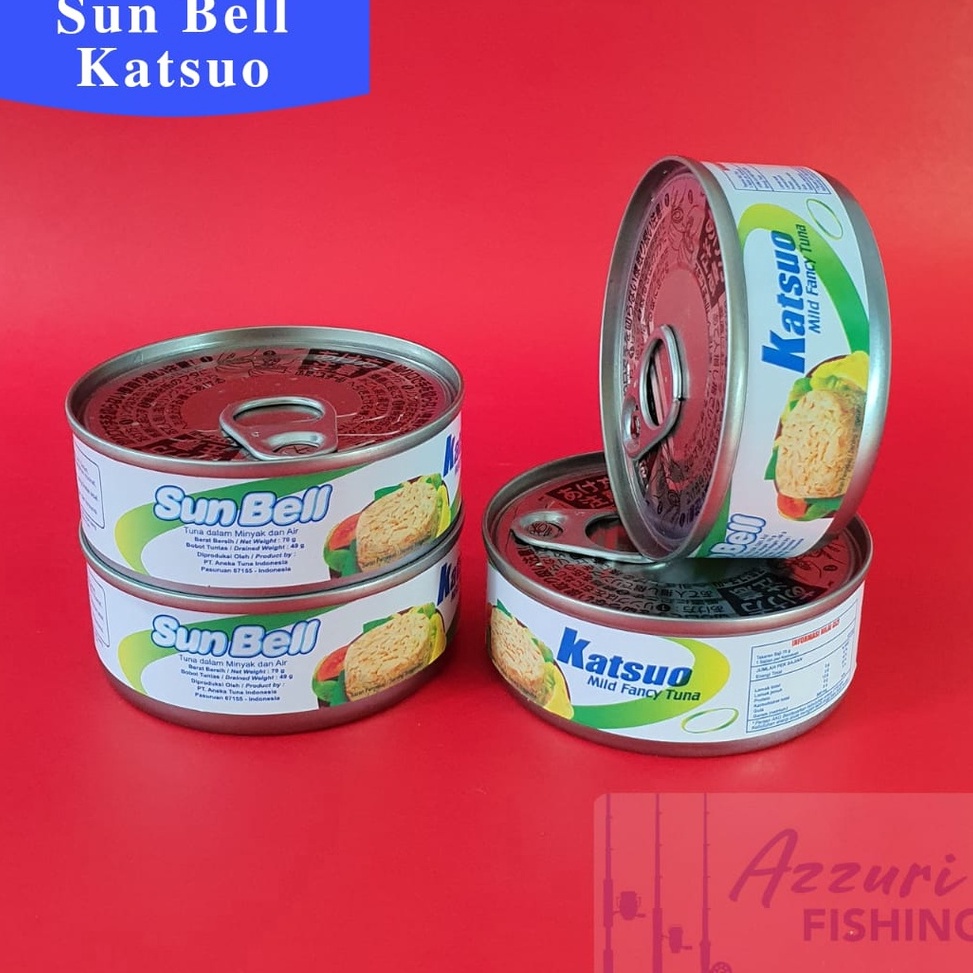 Stok terbaru  SUNBELL KATSUO/SANBEL UMPAN MANCING - UMPAN PANCING TUNA KALENG KECIL 70gram