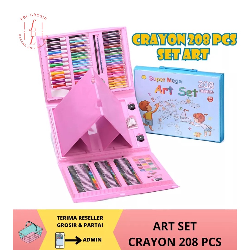 

Diskon ART SET CRAYON ANAK ISI 208 PCS PENSIL WARNA ALAT MELUKIS SET CRAYON SET FBL 91