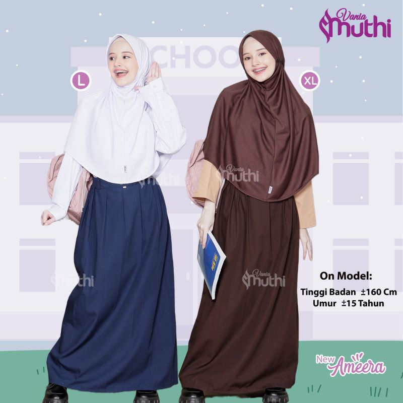 Jilbab Anak SMP SMA serut Vania Muthi