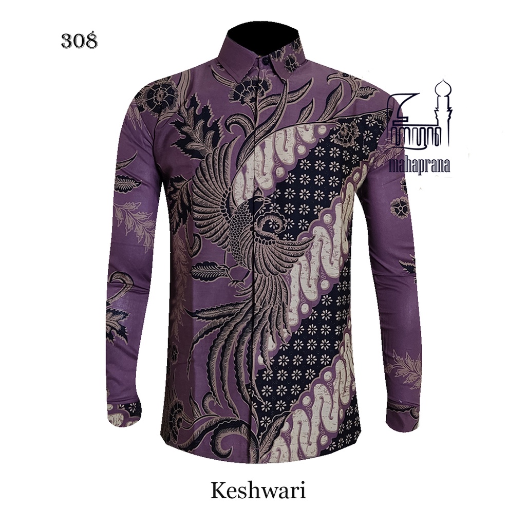 BATIK MAHAPRANA Motif Keshwari Atasan Kemeja Batik Pria Lengan Panjang Full Furing MHP-308