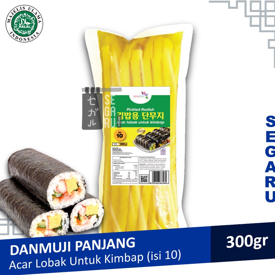 

(♥C6369] Danmuji Kimbap Acar Lobak Kuning Korea Halal | Takuan | Isian Gimbap