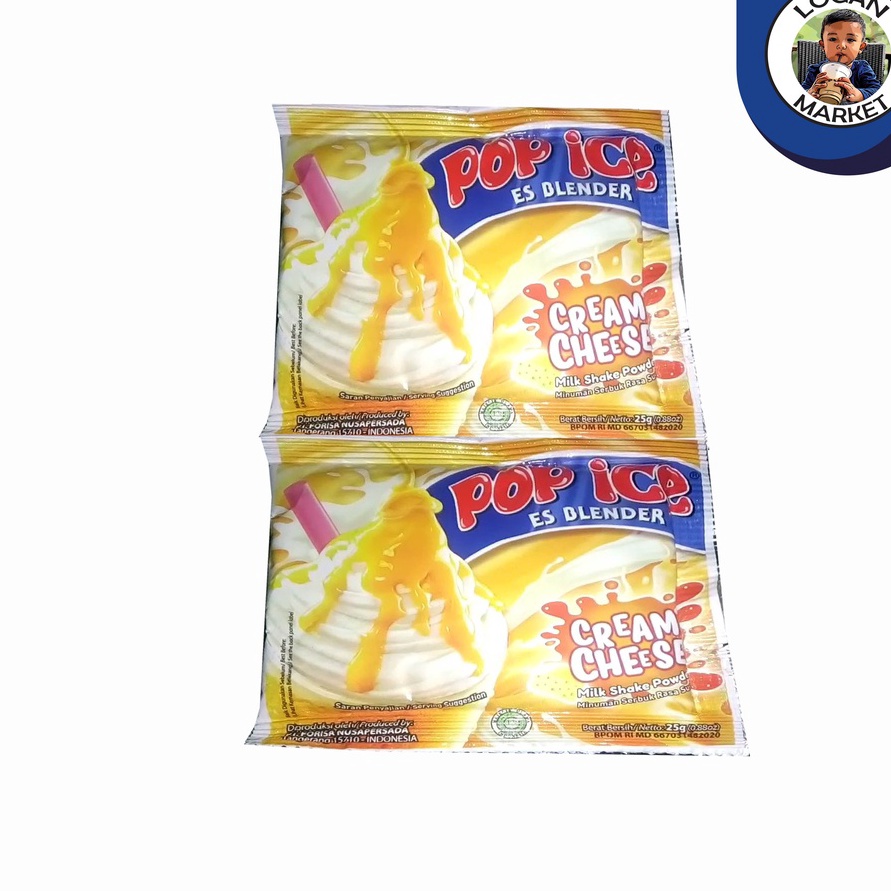 

TERMURAH Pop Ice Es Blender Cream Cheese Renceng 10 Pcs Sachet 25gram 25 gr