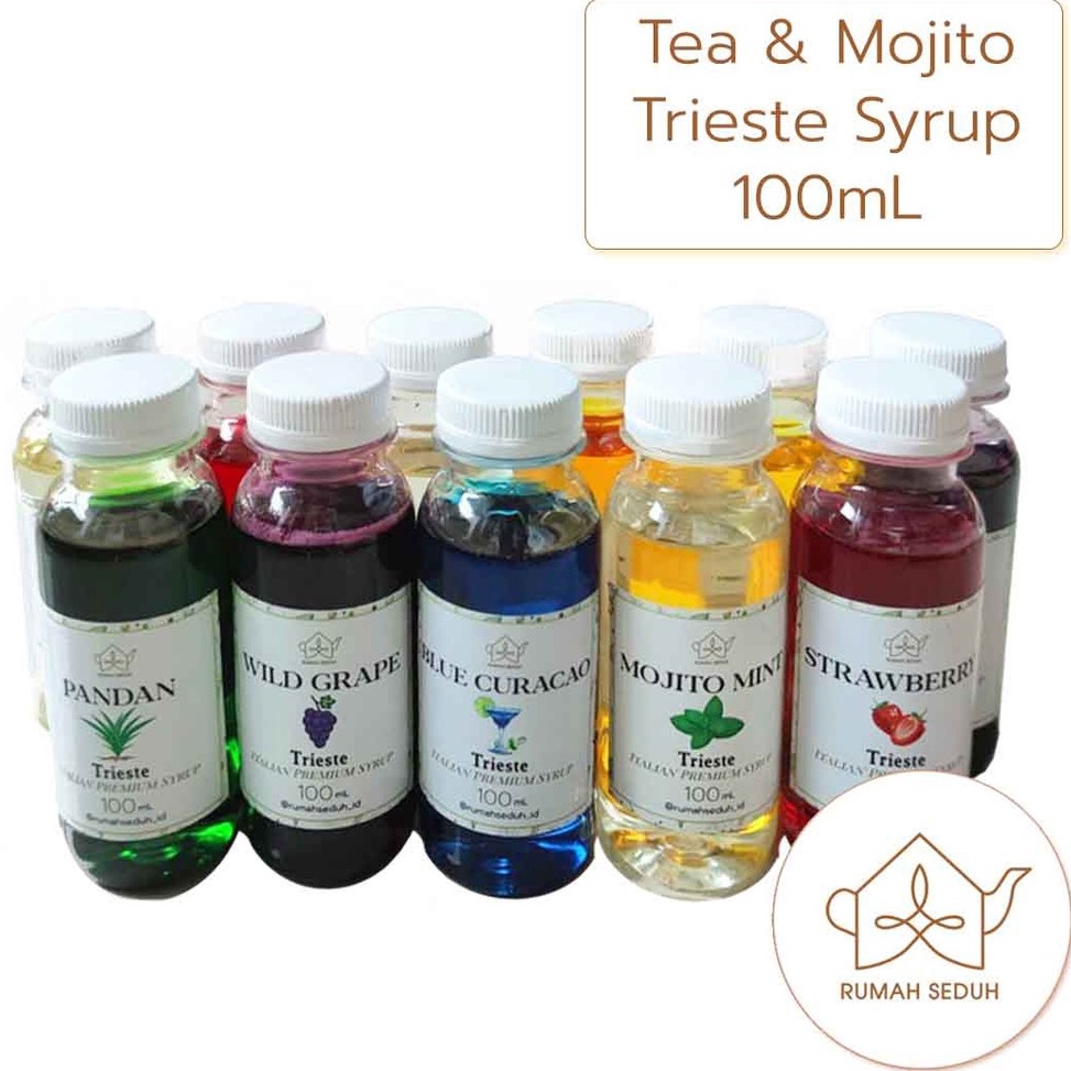 

GROSIR_JAKARTA Trieste Syrup 100mL - Tea and Mojito Syrup- Banana, Blue Curacao, Lychee, Mango, Mint, Pandan