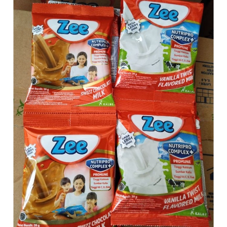 

⚡COD⚡ zee susu bubuk coklat/vanilla 39gr × 10 sachet.