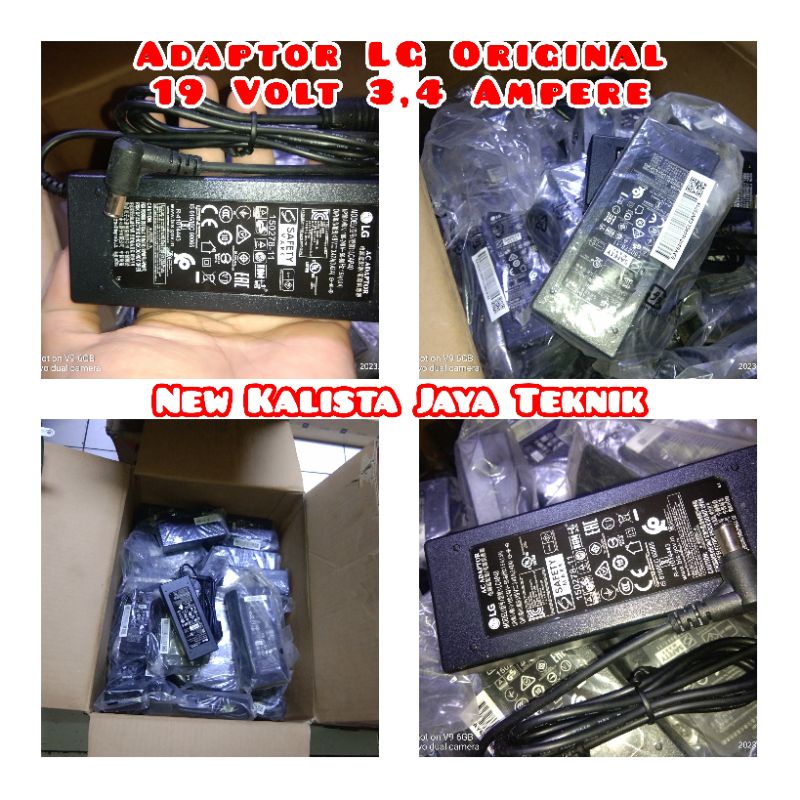 Adaptor Tv LG 19v 3,4a Adaptor Monitor LG 19 volt 3,4 ampere Adaptor original LG 19v 3,4a asli