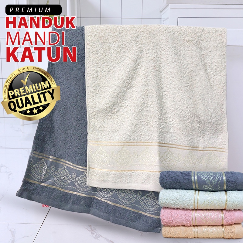 Handuk Mandi Katun Premium Motif Gold Cantik Size 70x140cm High Quality Perlengkapan Mandi Rumah Tangga Import - J3A1 - 88BlanketStore