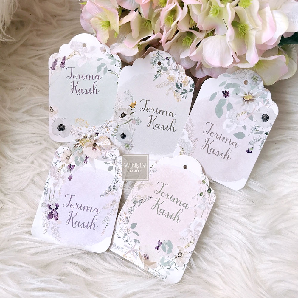 

25PCS HANG TAG THANKYOU HANGTAG THANK YOU CARD MINI KARTU TERIMA KASIH