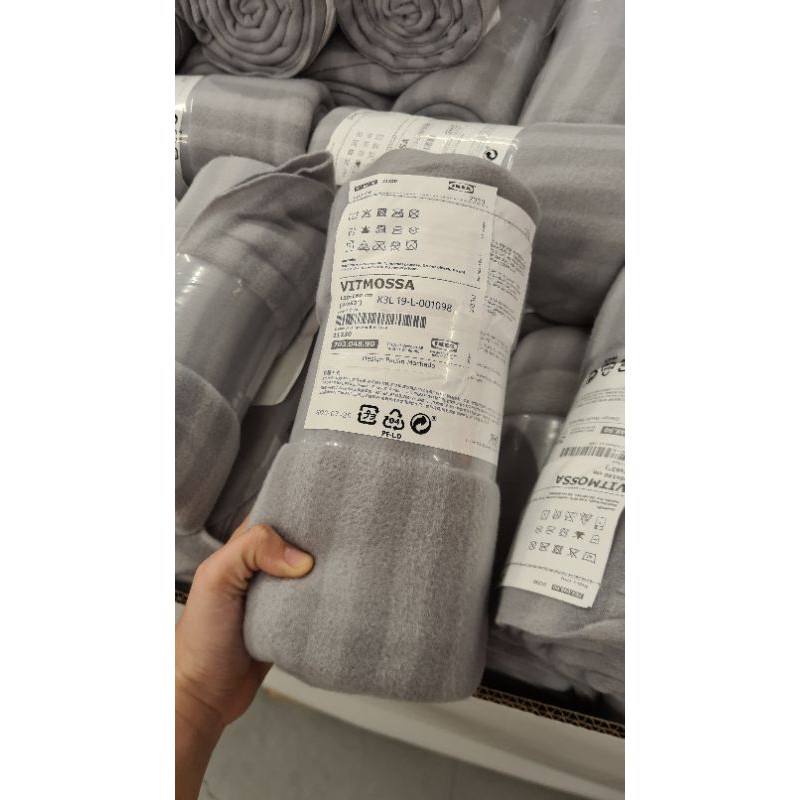 [READY SIAP KIRIM] VITMOSSA IKEA THROW BLANKET/ SELIMUT LEMBUT BAHAN FLEECE/ SELIMUT TIPIS/ SELIMUT