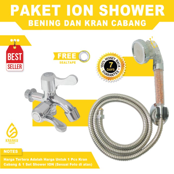 Shower kamar mandi Paket lengkap sower kamar mandi dan kran cabang