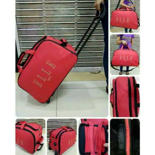 Terlaris Tas Travel Bag Jumbo Troley Elle Roda Tas Pakaian Tas Travel