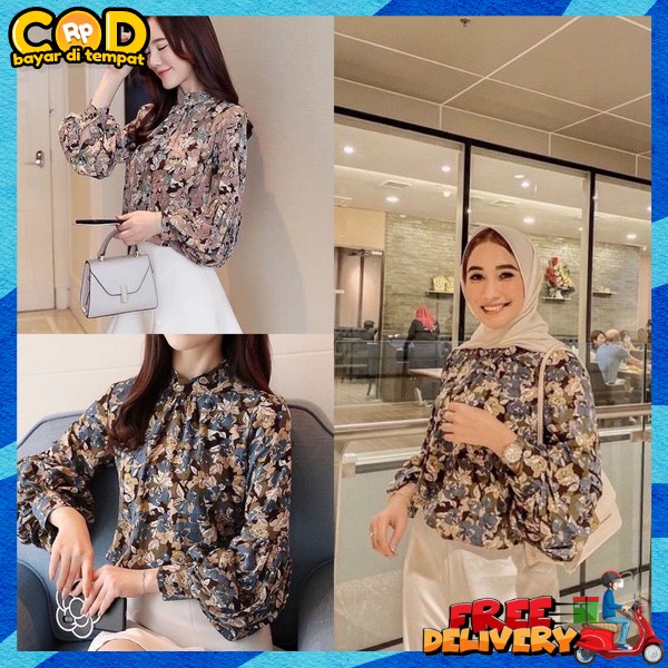 Bluse Lebaran 2023 Pakaian Waanita Blouse Kekinian Fasion Bouse Branded Premium Baju Perempuuan Atas