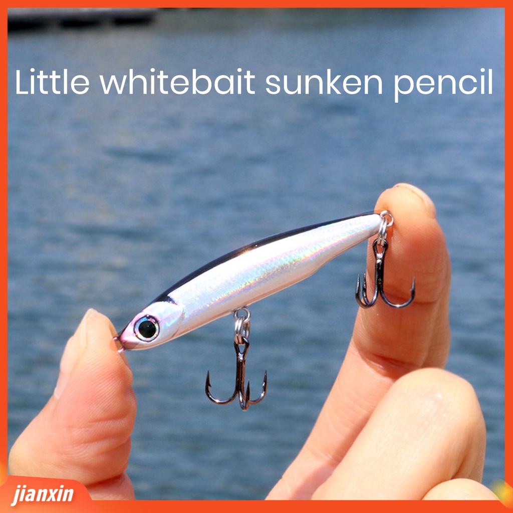 [Jianxin] 8.3g/12g/17g Umpan Bionik Simulasi Kait Treble Menggoda Realistis Angling Pensil Tenggelam Mikro Umpan Jalan Memancing Luar Ruangan