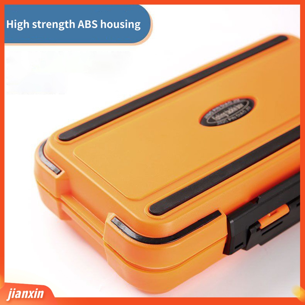 [Jianxin] lure Kotak Kompartemen Tahan Air Kapasitas Tinggi Anti-Tabrakan ABS Fishing Tackle Tools Storage Box Angling Supplies