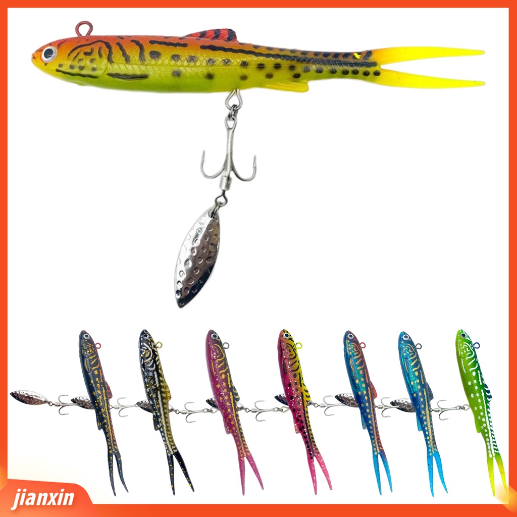 [Jianxin] 28g/14.5cm Lure Umpan Treble Hook Garpu Ekor Payet Memancing Buatan Umpan Angling Perlengkapan