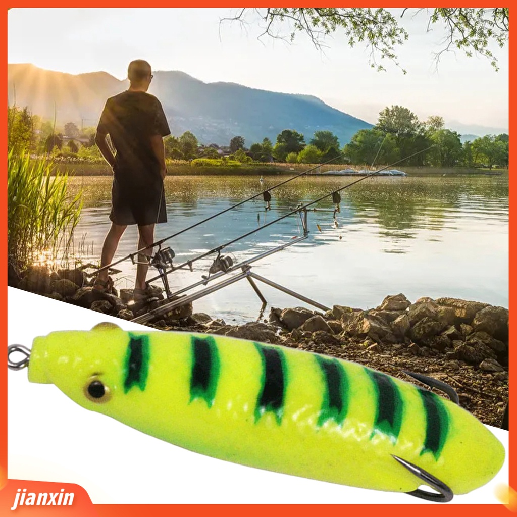 [Jianxin] 9cm Memancing Umpan Penampilan Realistis Kait Ganda 3D Mata Simulasi Panjang Kodok Topwater Umpan Buatan Peralatan Memancing