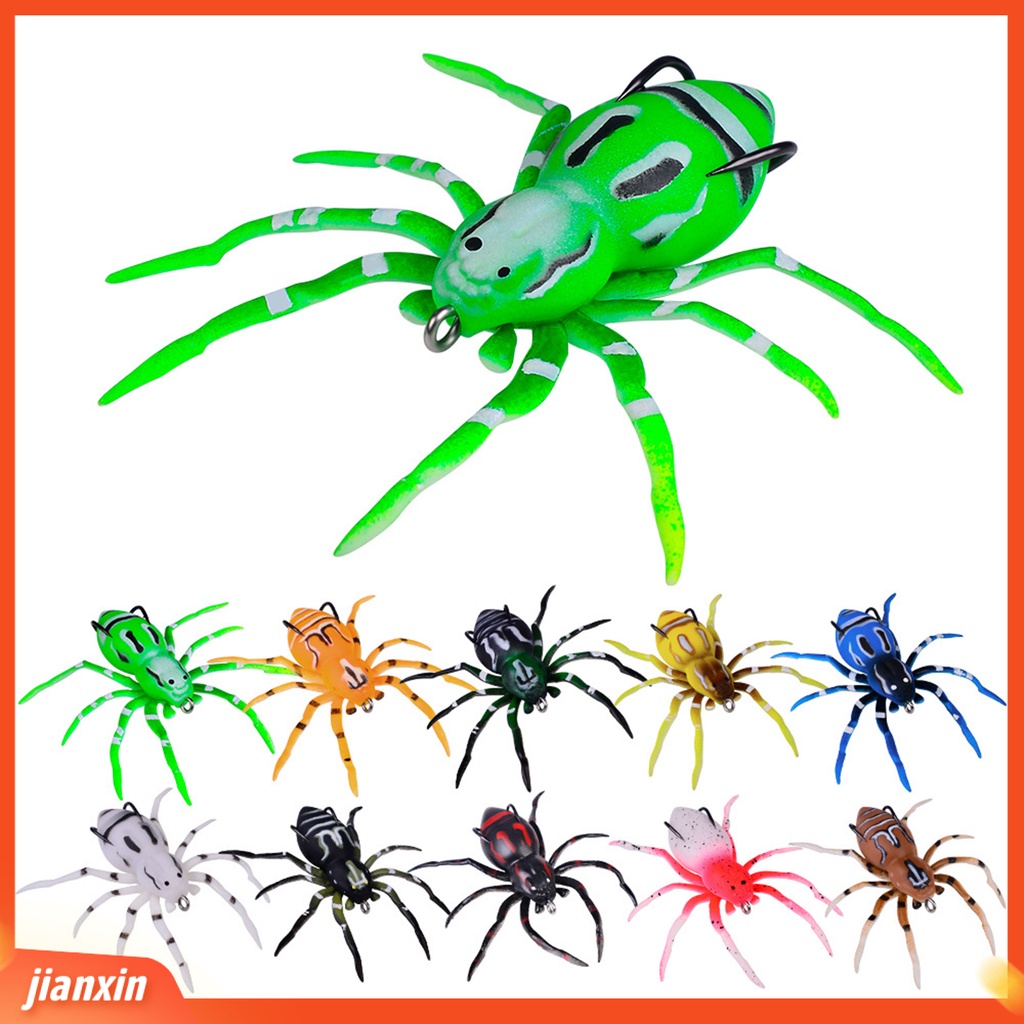 [Jianxin] 7g 7.5cm Umpan Pancing Tiruan Bentuk Laba-Laba Warna Cerah
