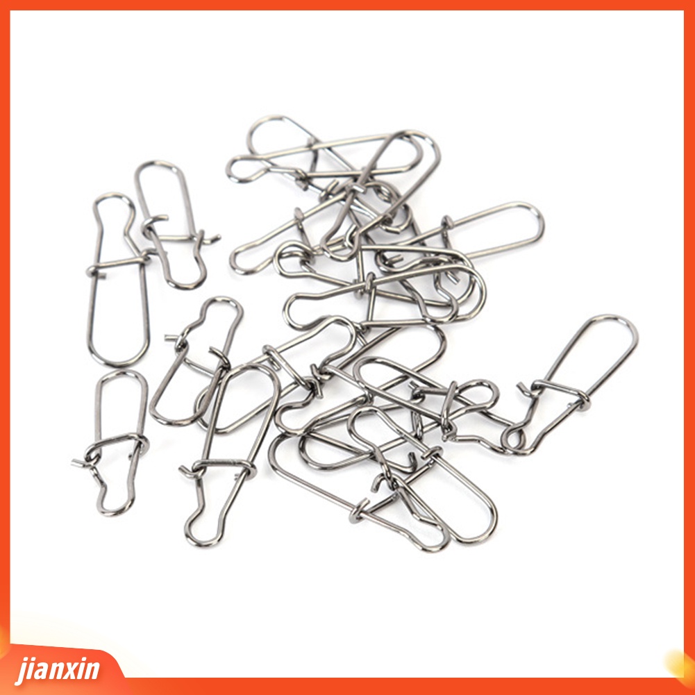 [Jianxin] 100pcs Kili-Kili Pancing Barrel Swivel Bahan Stainless Steel