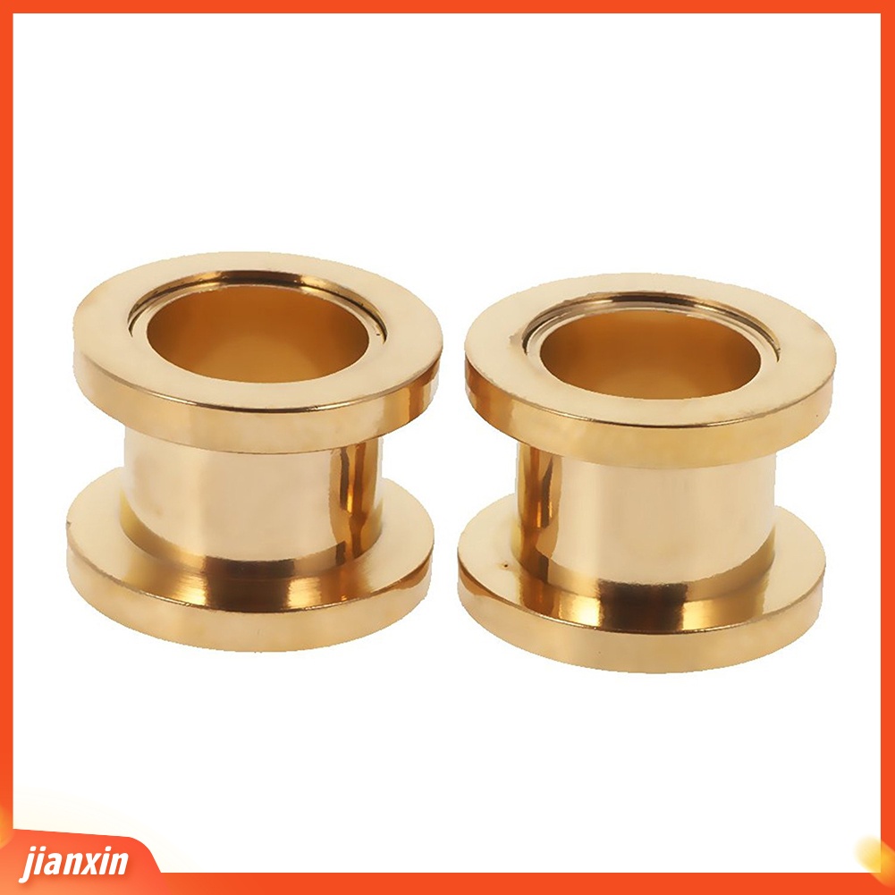 [Jianxin] 1Pc Stainless Steel Rhinestone Inlaid Plating Ear Plug Earring Piercing Jewelry