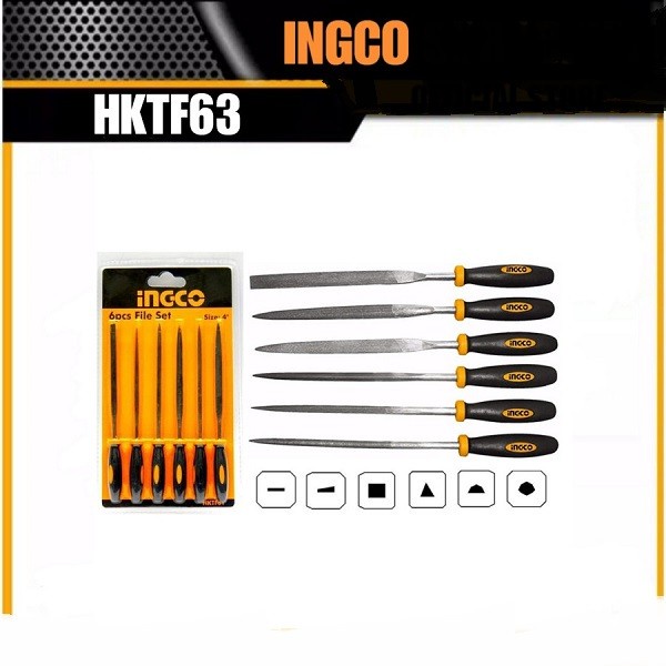 Kikir Besi File Set 6 pcs Ingco