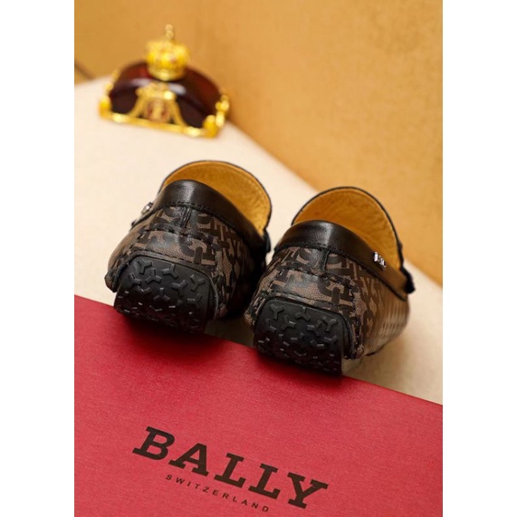 sepatu bally cowok sepatu loafer pria men shoes slip on tanpa tali new