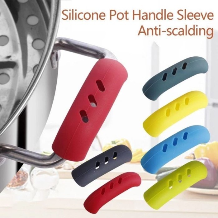 MOTOFIT 1 pc sarung gagang panci silikon silicone handle wajan anti slip panas