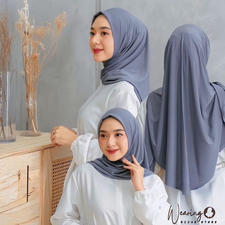 (V44859) Segitiga Instan Jersey Soft Pad Premium | Hijab Segitiga Instan Jersey