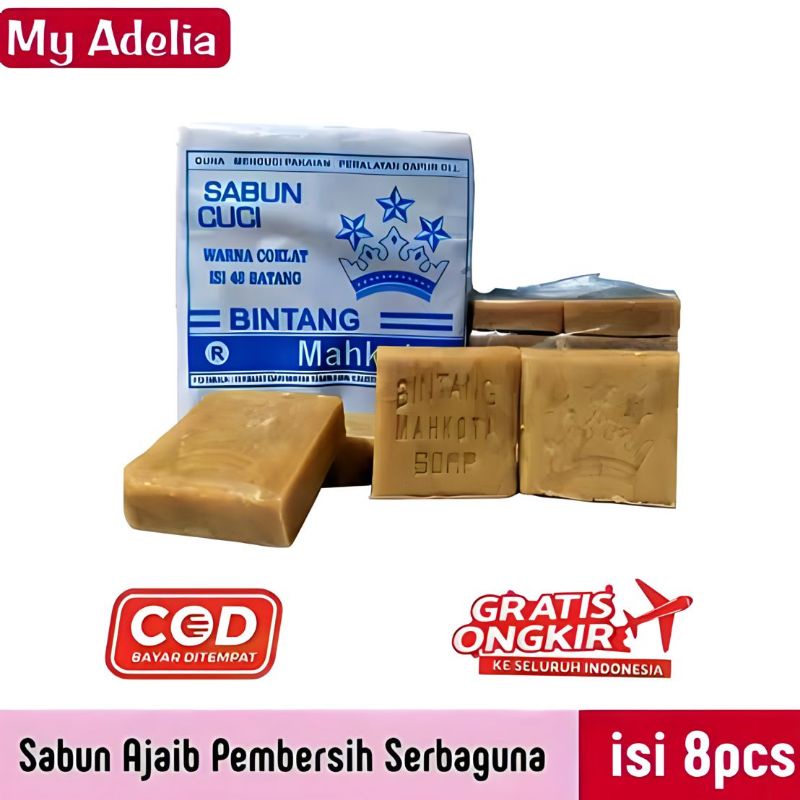 Sabun Bintang Mahkota Original / Sabun Ajaib Coklat Fenomenal / Sabun Bintang Mahkota 8 Batang