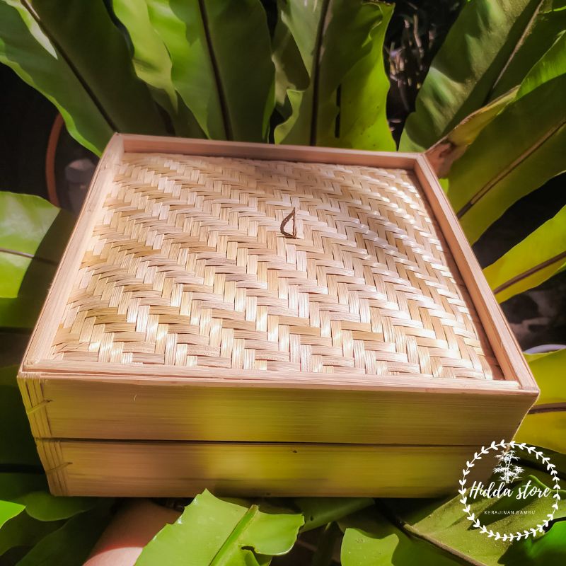 klakat bambu persegi 25 cm/klakat bambu kotak/klakat dimsum/lukisan dimsum kotak