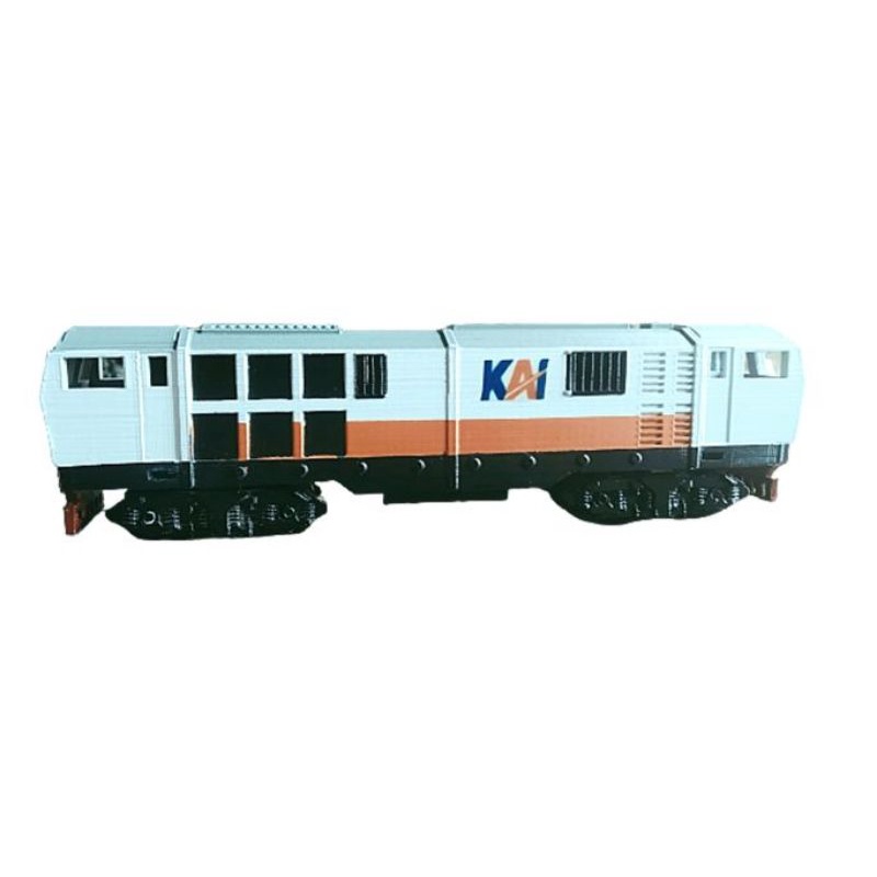 Miniatur Kereta Model BB304 Skala HO 1:87 dari 3D Print dan PVC, Roda Berputar
