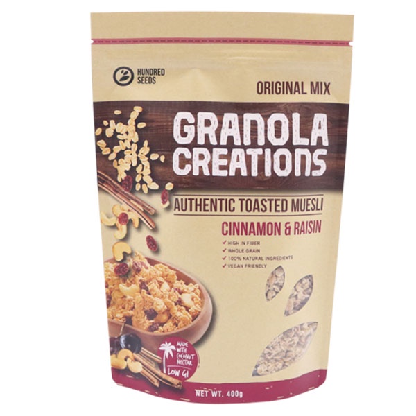 

GRANOLA CREATIONS CINNAMON & RAISIN 400 GR