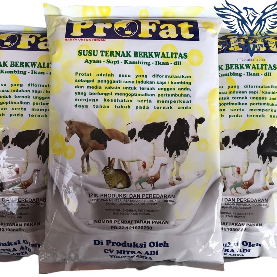 

Free Ongkir PROFAT 1 KG SUSU FORMULA HEWAN Pengganti susu Indukan hewan ternak sapi,kuda,kelinci,ayam,ikan,kucing, dan hewan lainya Ettawa Maxinos