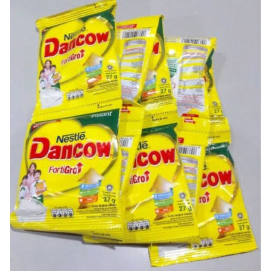 

(RENCENGAN) DANCOW FORTIGROW INSTANT COKLAT SACHET - 10 SACHET X 27 GR SUSU DANCOW BUBUK COKLAT PUTIH