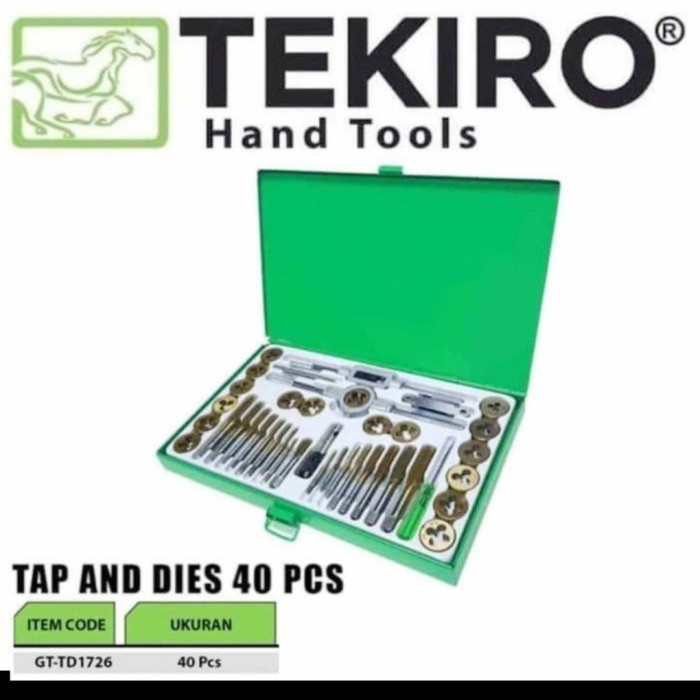 HAND TAP SET TEKIRO 40PCS / HAND TAP AND DIE SET TEKIRO 40PCS BARU