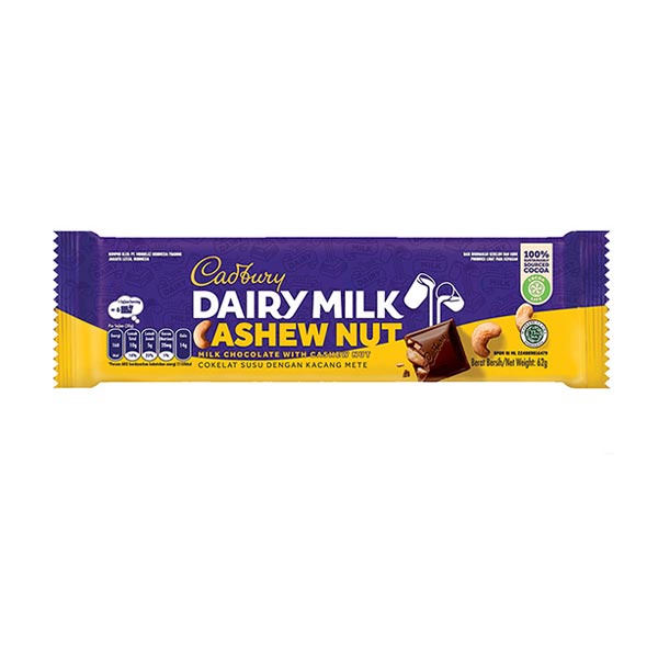 

CADBURY DAIRY MILK CASHEW NUT 62 GR - COKLAT