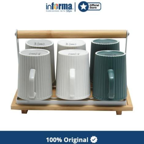 Informa - Appetite Set 6 Pcs Selvy Mug Dengan Rak