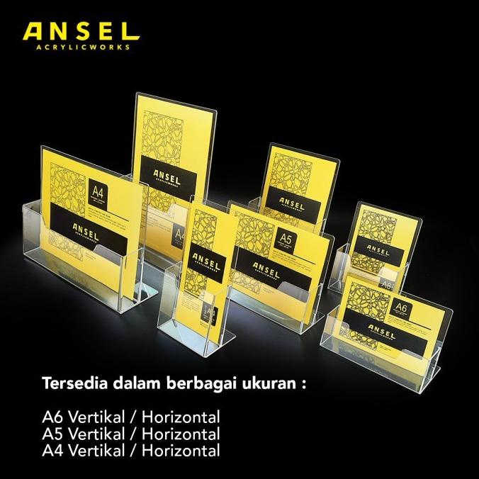 

Tempat Brosur Akrilik Dinding Gantung / Flyer Holder - 1/3 A4 - Tipe D