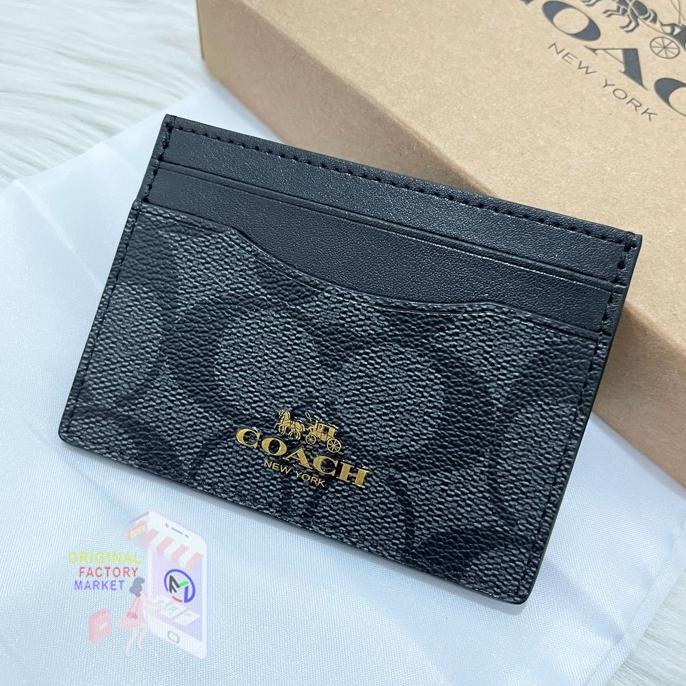

Card Holder C0ACH 58110 WALLET Card Case in Signature Canvas Logo