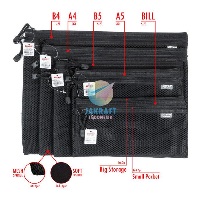 

Zipper Document Bag B4 JOYKO DCB-49 Laptop Buku Dokumen File F4 & A4